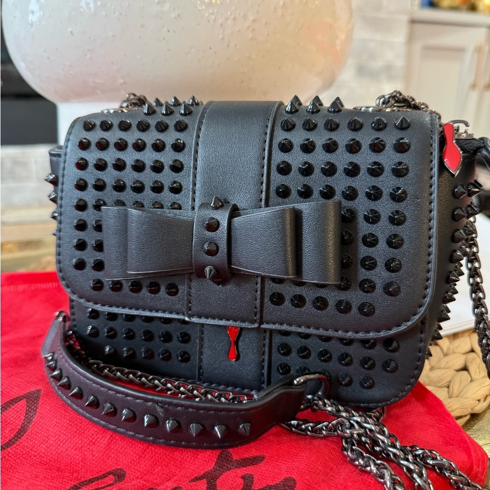 Christian Louboutin Black Studded Crossbody Bag